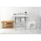 Kingston Brass 36 Carrara Marble Console Sink with Stainless Steel Legs, Marble WhitePolished Chrome LMS36M8SQ1ST - alternate 6